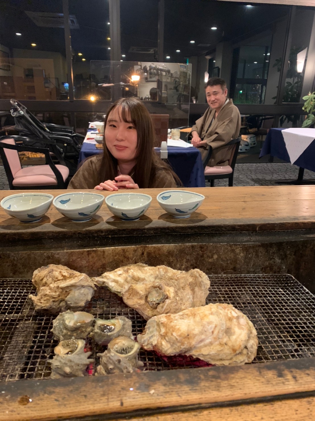 大きな囲炉裏で