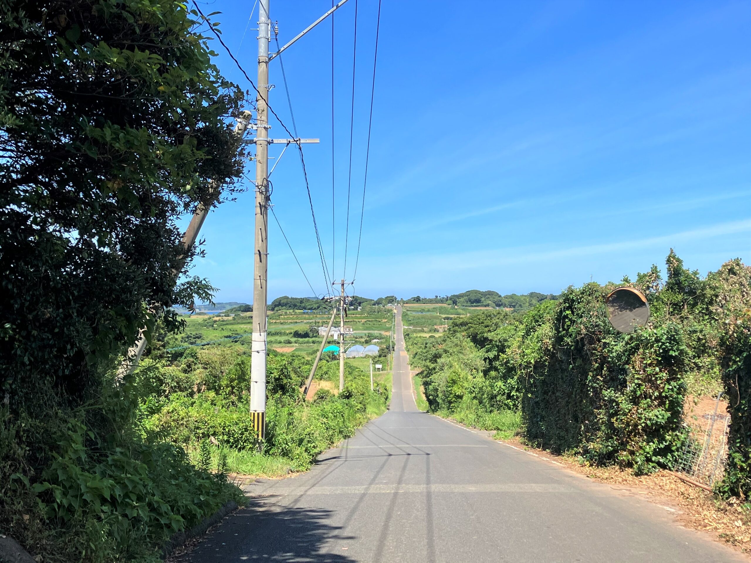 加部島の一本道